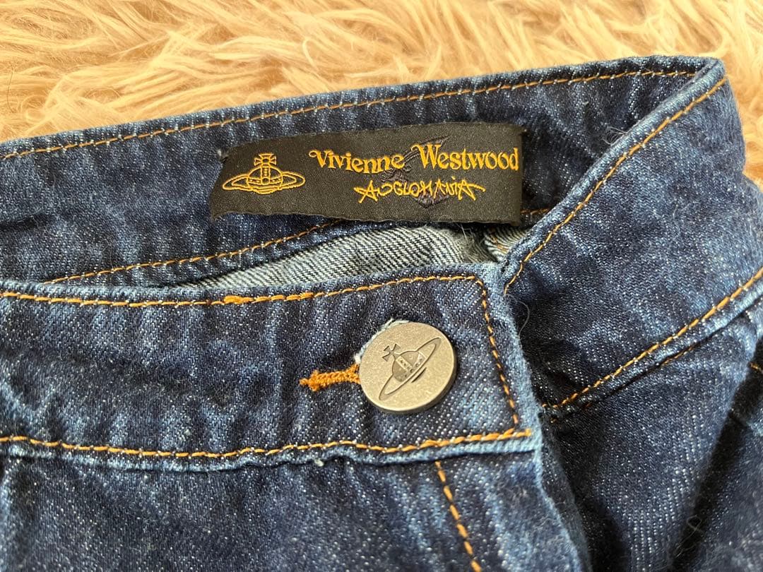 正規品 Vivienne Westwood デニムスカート オーブ刺繍36サイス