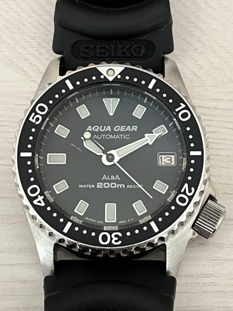 アルバ　アクアギア　Y621-6000 自動巻　ダイバー