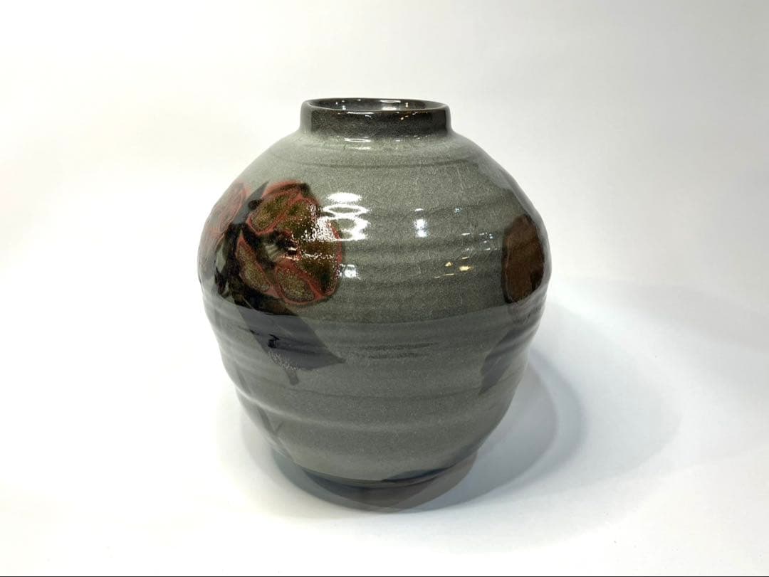 田村耕一 青磁釉 椿壺 人間国宝