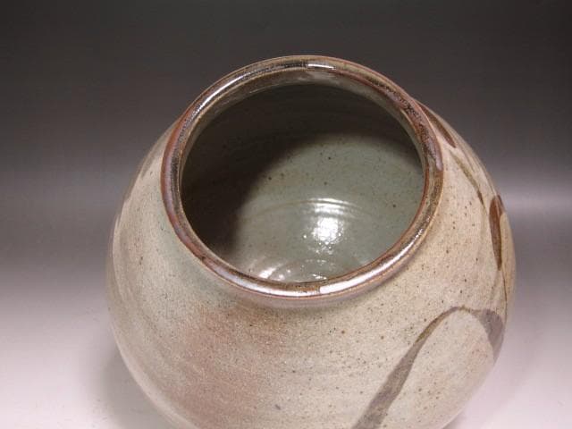 ☆ 溝上秀次（藻風）水指 裏千家 十五代 鵬雲斎の花押がございます