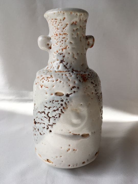 志野焼　美濃　仙山窯　安藤日出武　花瓶　花入　共箱　未使用品