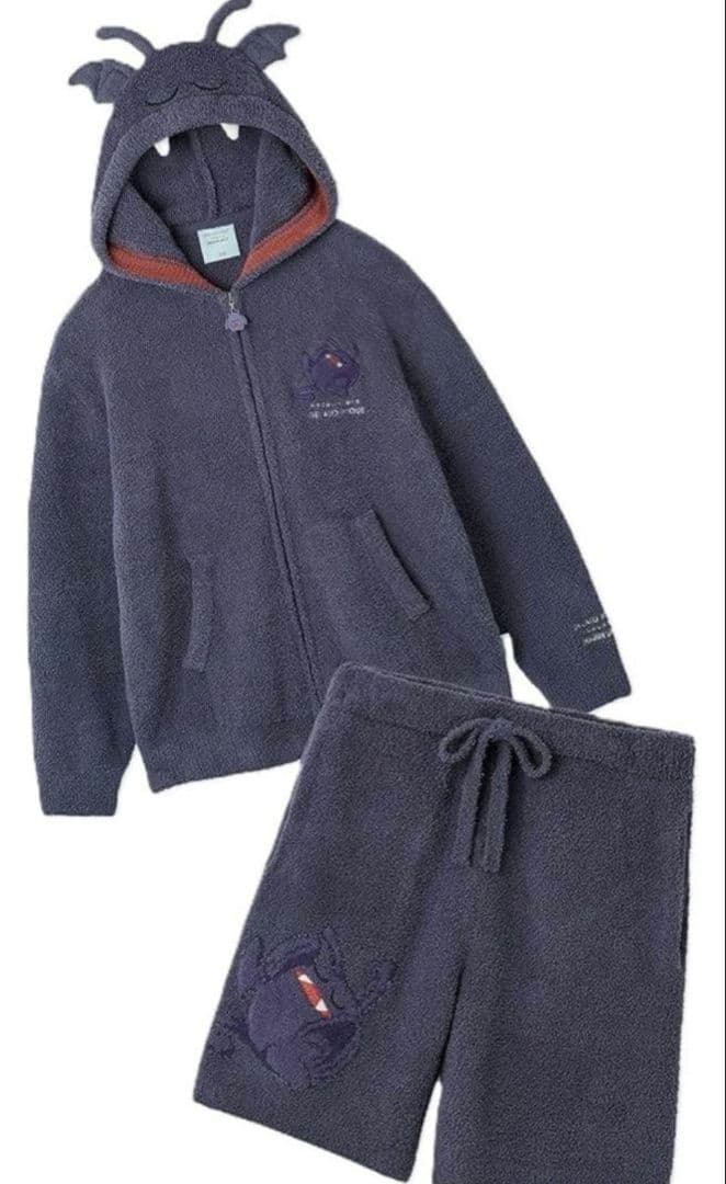 ジェラピケ　ドラクエ　パウダードラキーパーカ&ハーフパンツセット S〜M