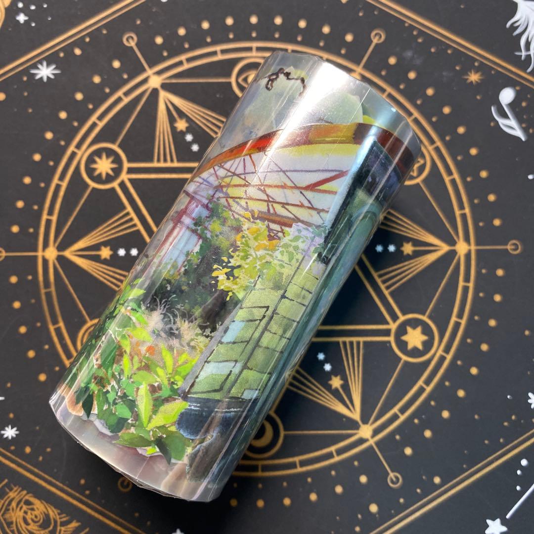 9077】海外 マスキングテープ 5m巻 PETガラス屋根 アーチ窓 植物