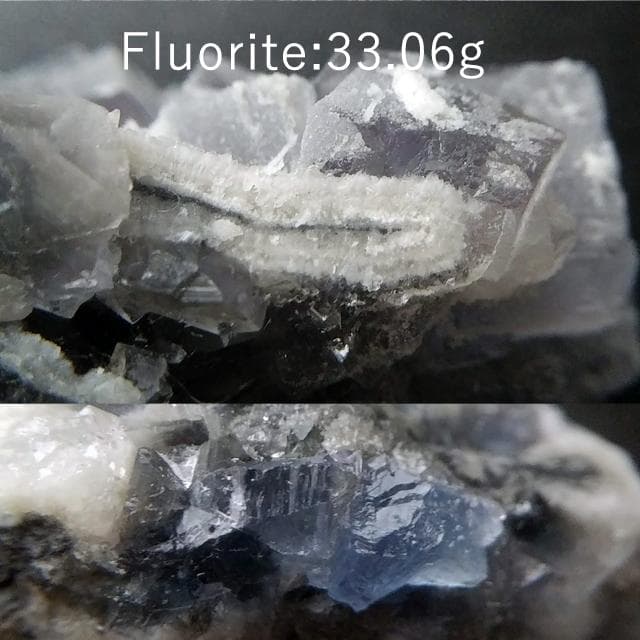 33.06g　ライトラベンダーフローライト　鉱物標本　フローライト