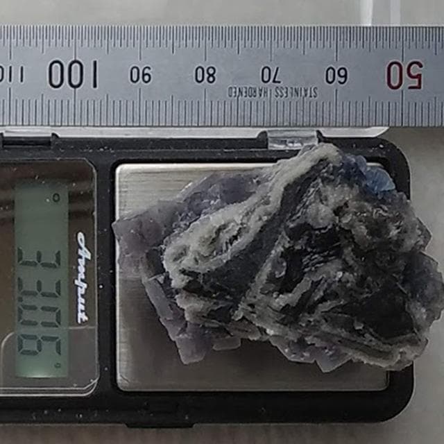 33.06g　ライトラベンダーフローライト　鉱物標本　フローライト