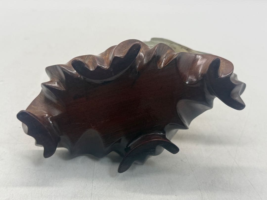 中国 玉製 鳥 台付 置物 送料込み260107