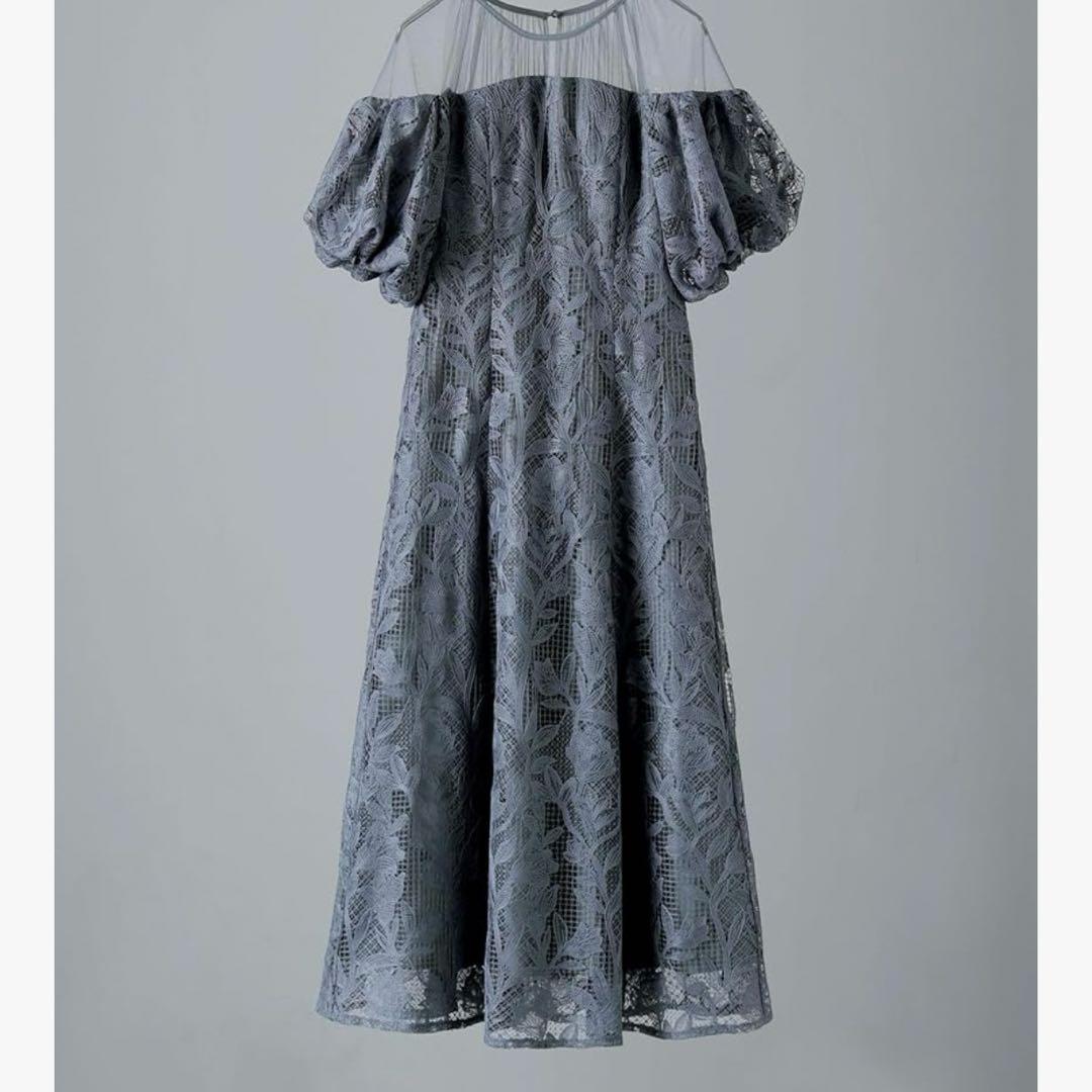 【美品】etoll. エトル　パフオフショルダーレースドレス