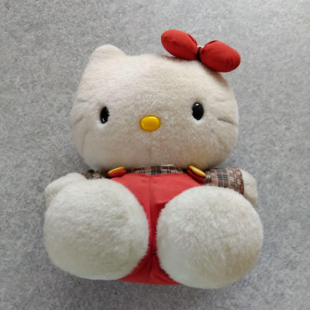 ハローキティぬいぐるみ お座りキティちゃん レトロ 24cm - メルカリ