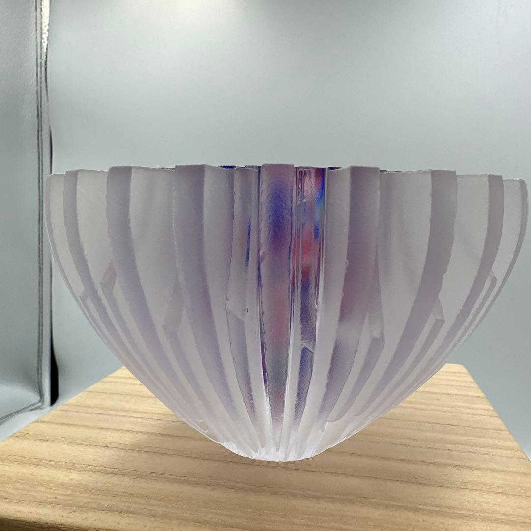 江戸切子作家 山田輝雄 作ガラス花器 オブジェ 伝統工芸 アート