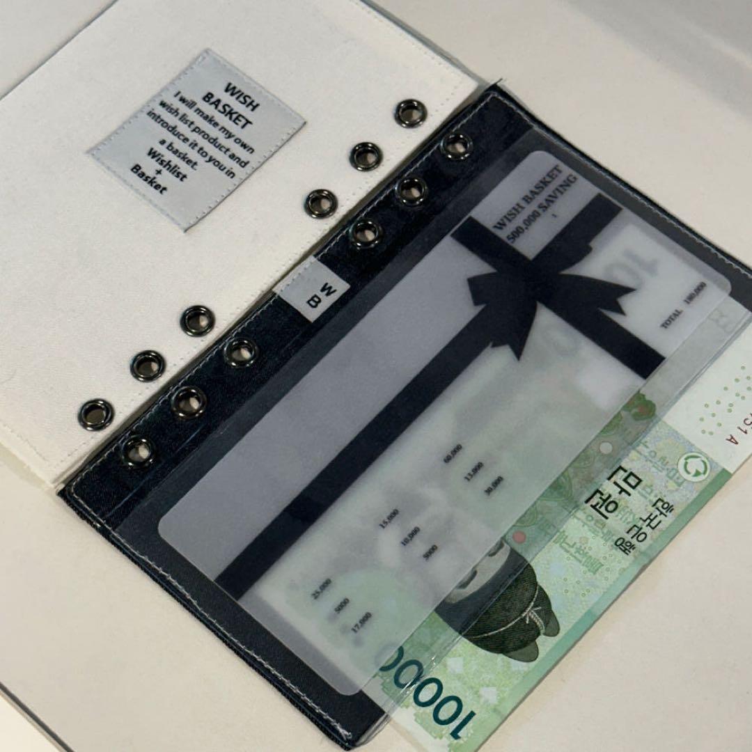 韓国ヌビ♡バインダーカバー♡ブラック A6貯金SAVING Amazon.co.jp