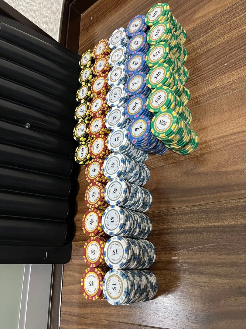 09 MGM社正規品 カジノチップ 100枚 5$ ポーカーチップ H26年