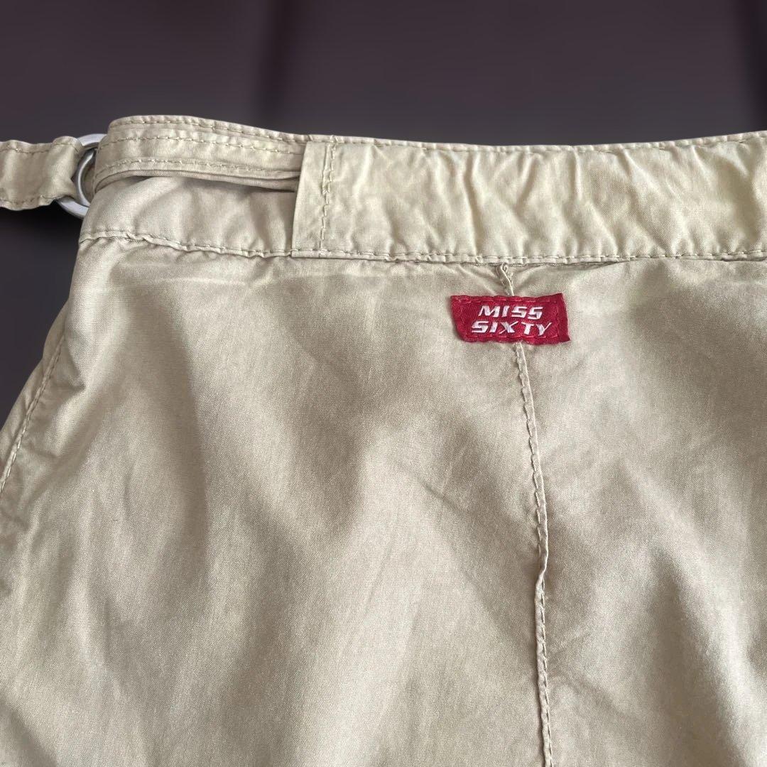 Y2K miss sixty ベージュ カーゴパンツ ドロスト ミスシックスティ