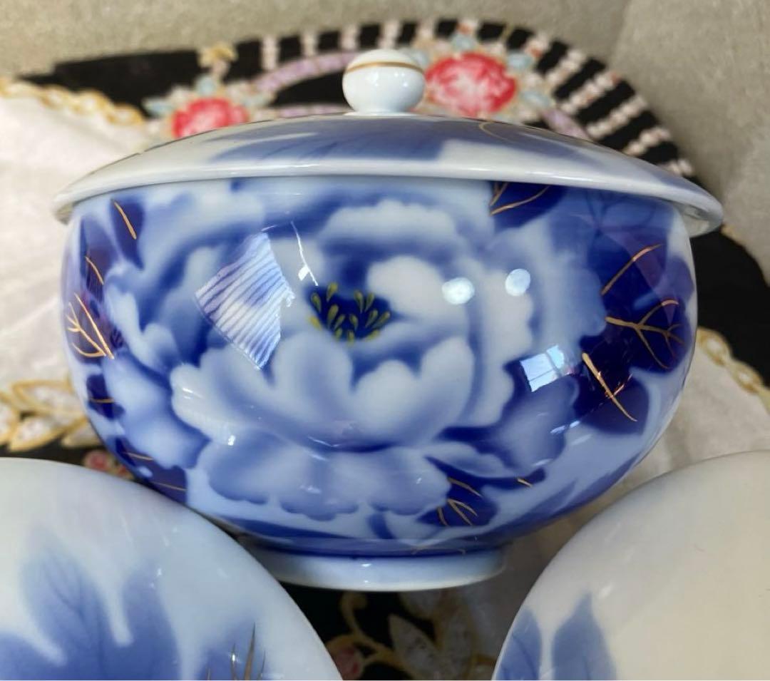 焼き変わり 深川製 湯呑み茶碗セット 高級 5点 桐箱入り