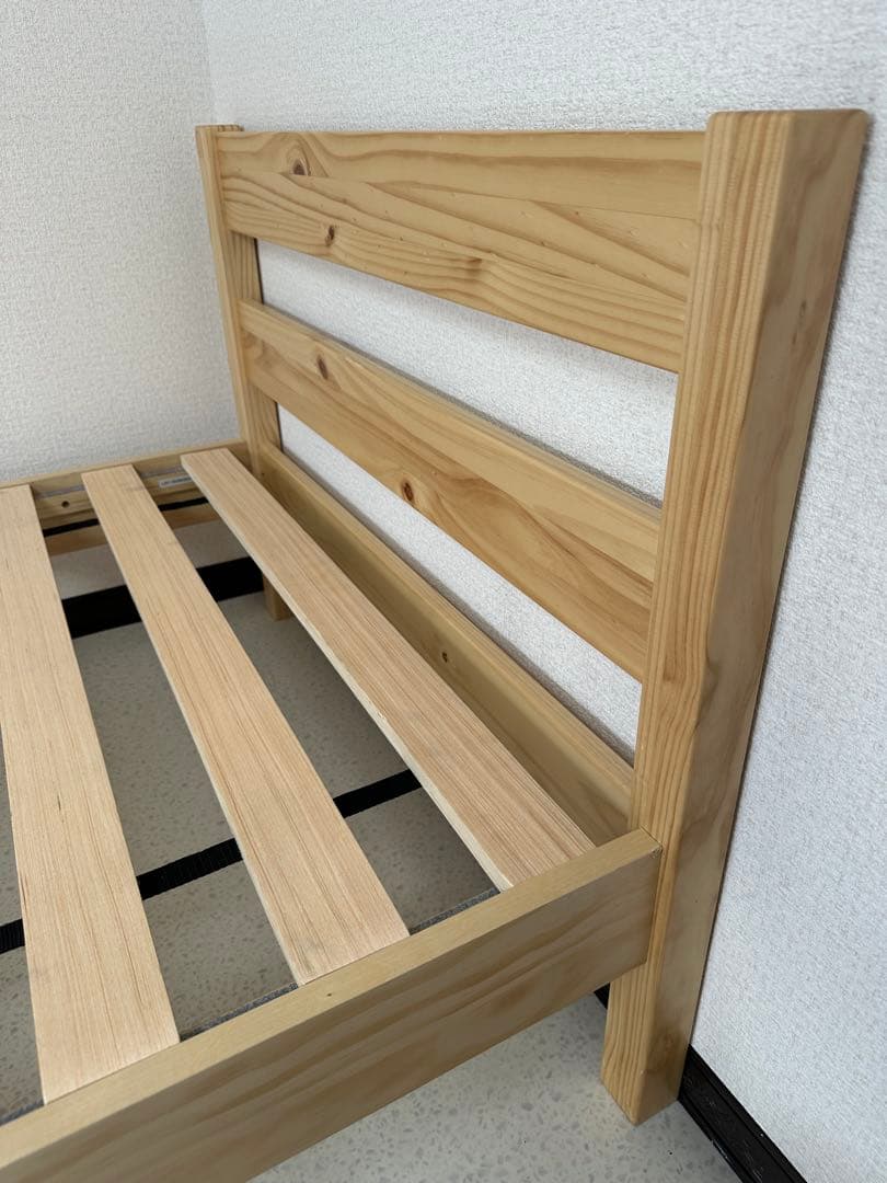 【引取限定】無印良品 シングルベッド フレーム パイン材 管理No.i4