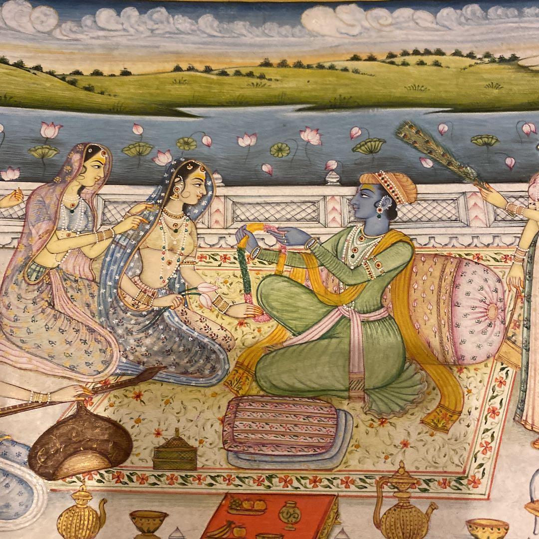 真田あきらシルクスクリーン版画「春・花」額寸縦57cm x 横41cm