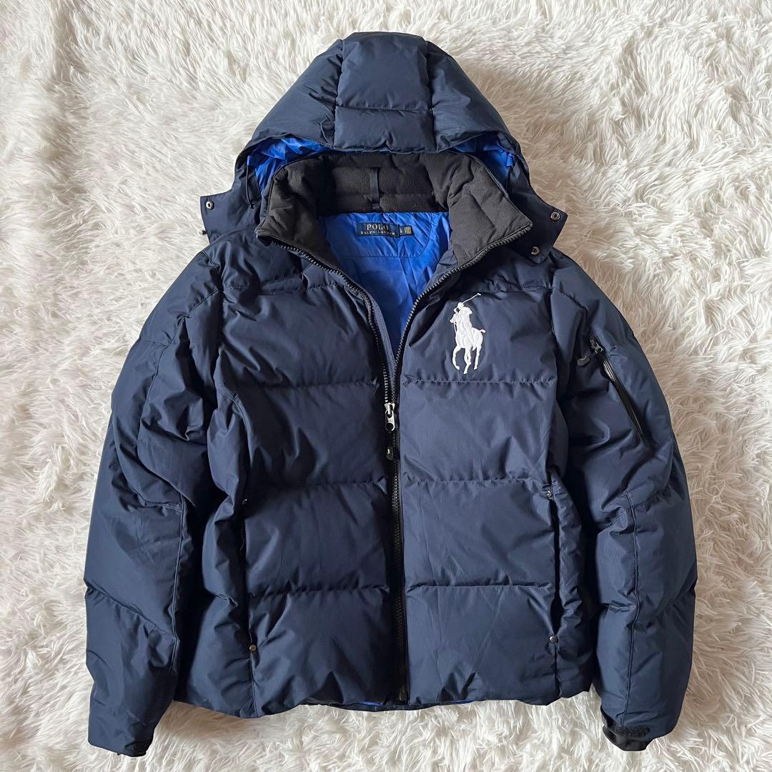 ビッグポニー✨ ポロラルフローレン ダウンジャケット ネイビー 刺繍 L