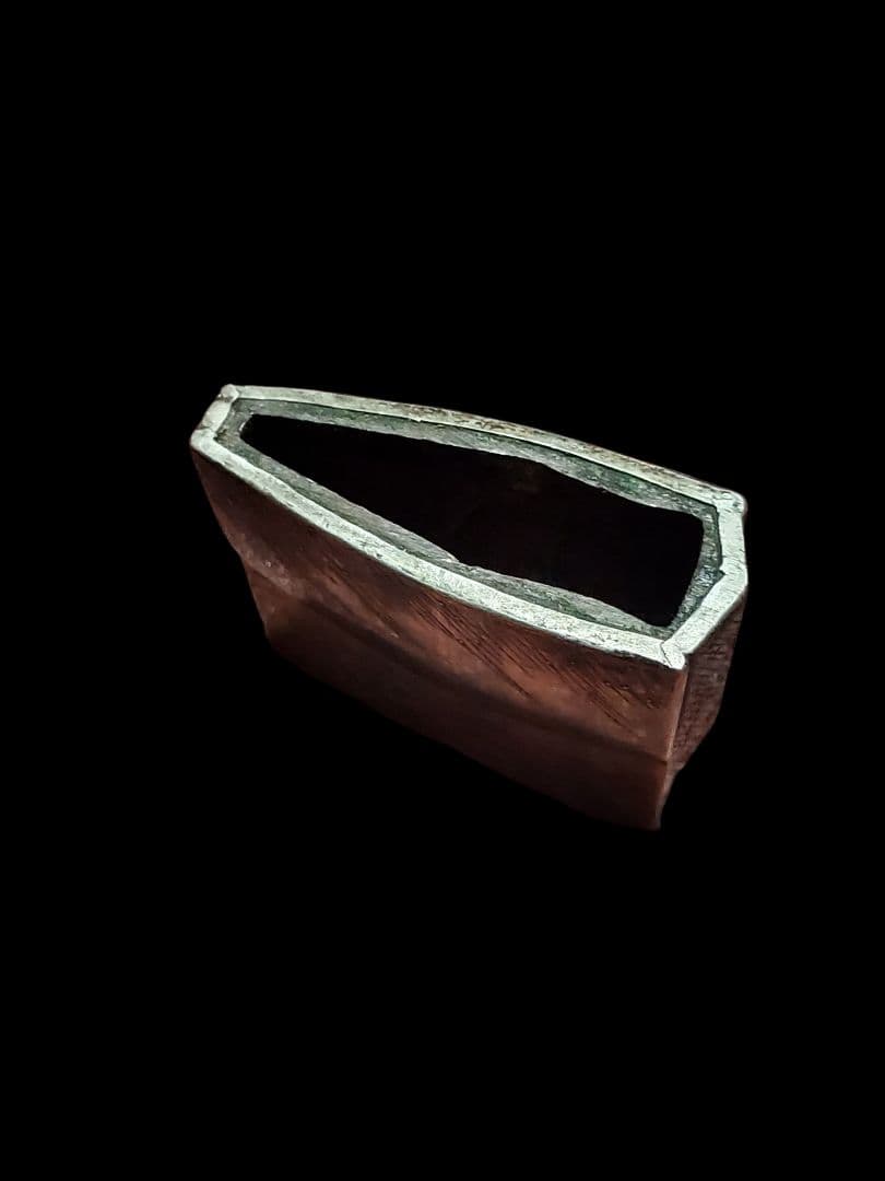 雲の彫刻が見事な銀着せ二重はばき　　時代物