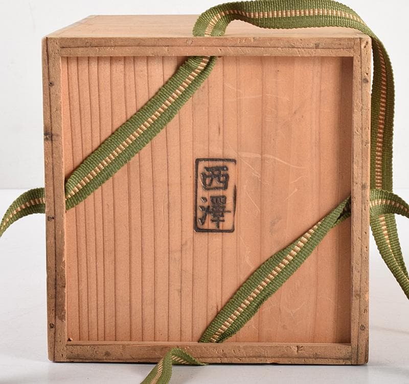 煎茶道具　薩摩　純正錫　山崎製　古錫梅文　急須　時代箱　M　R5009