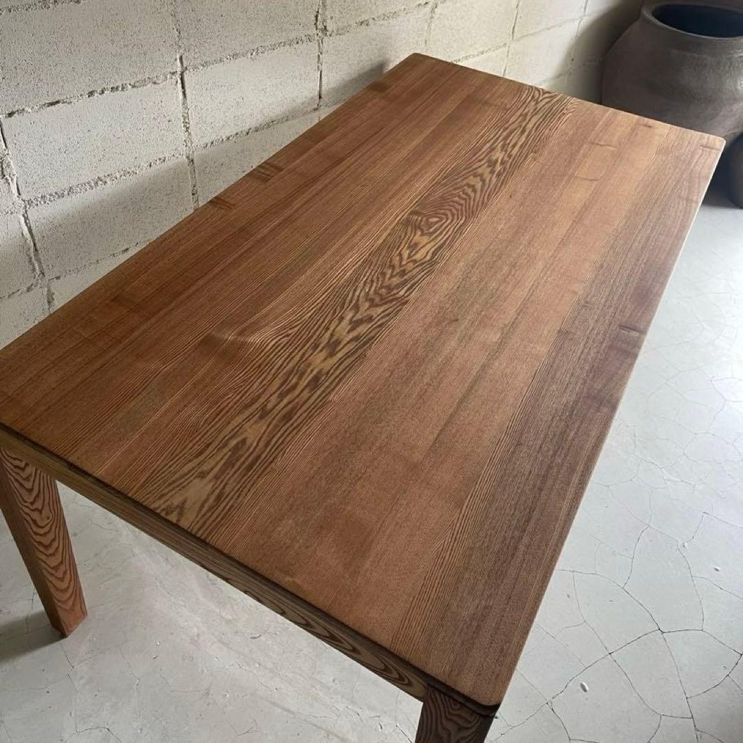 美品　天然木オーク無垢材　ダイニングテーブル　大手百貨店購入品　北欧　テーパー脚