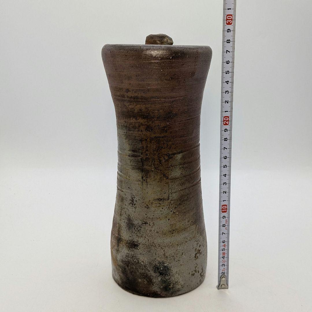 伝統工芸士 高原敏 備前焼 細水指B 共箱共布栞 水差し 抹茶