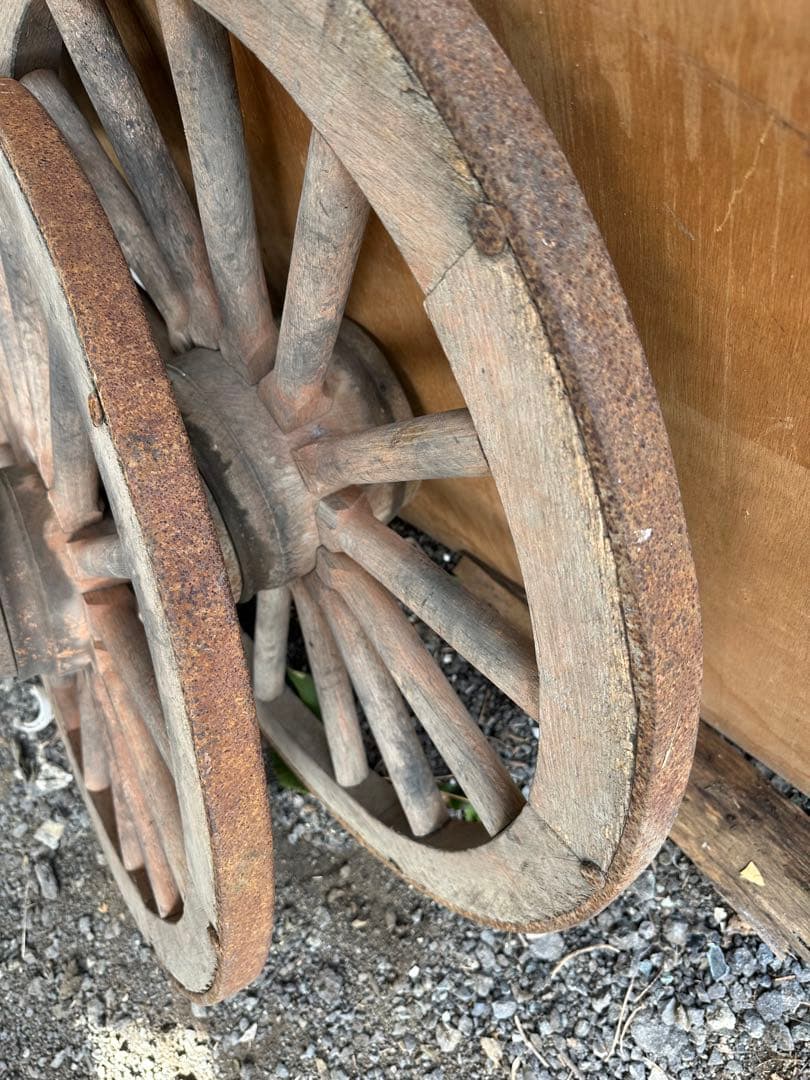 大八車 車輪 古民具 アンティーク レトロ ガーデニング