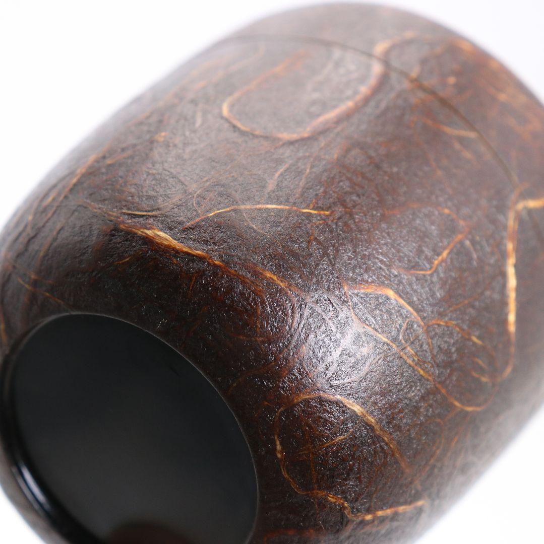 浜崎貞鳳作 水仙蒔絵 棗 金梨子地 茶道具 共箱 rM785 N4