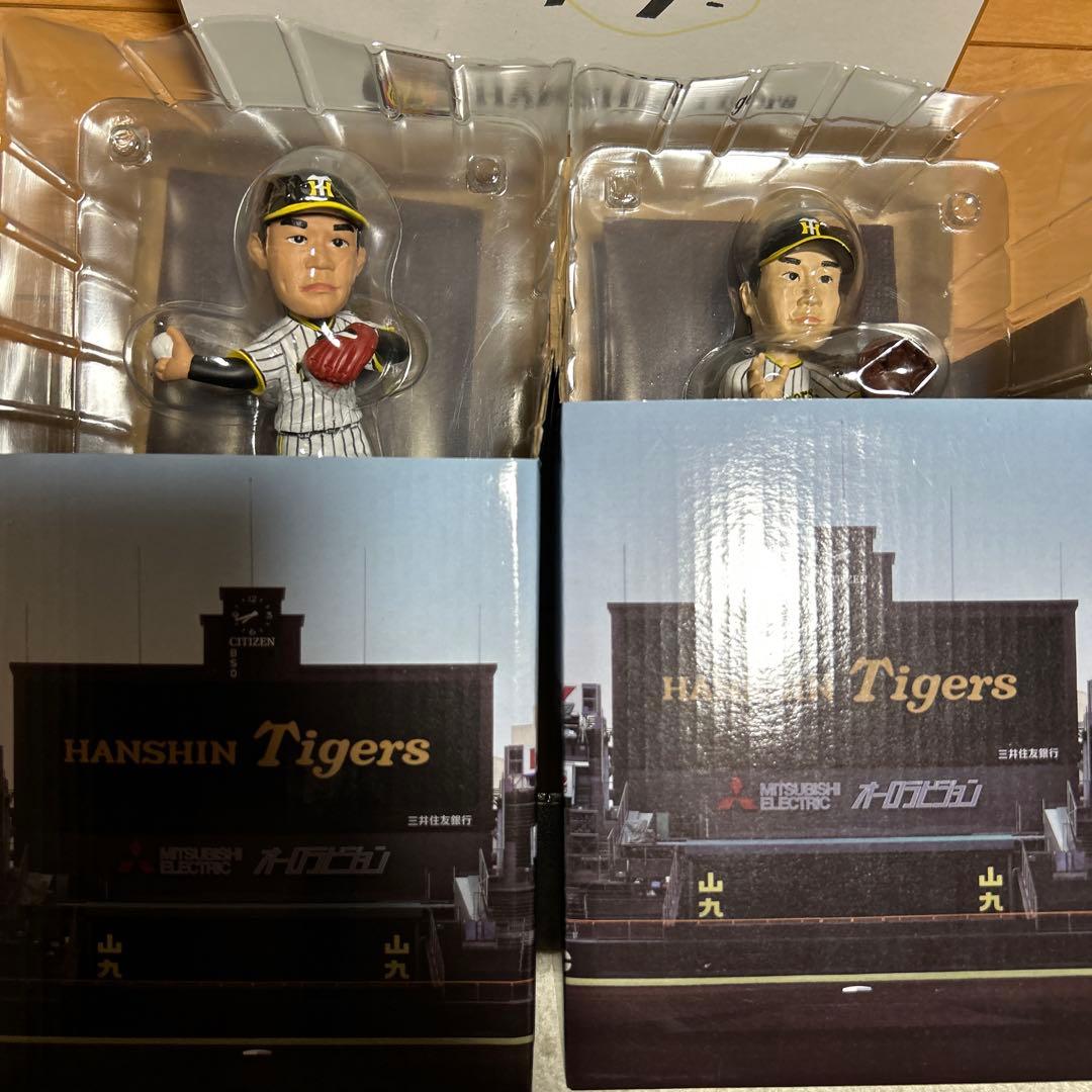 阪神　ボブルヘッド　木浪　中野　 中野拓夢　直筆サイン色紙　3点セット