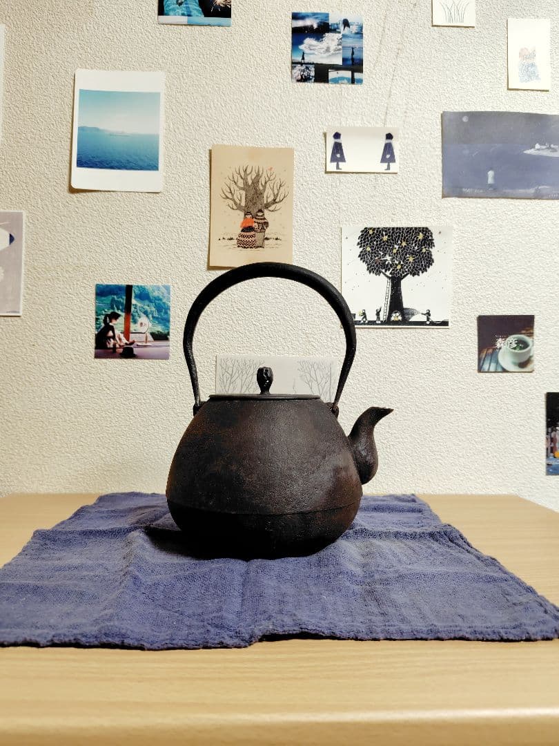 南部鉄器 鉄瓶 秋の実肌