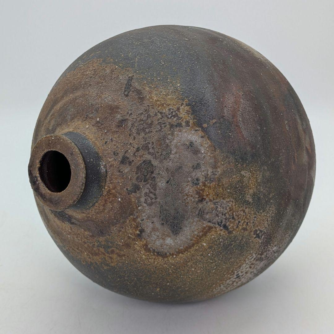 人間国宝 藤原雄 備前焼 一輪花生 用心箱 花入 花瓶 花器 フラワーベース 壺