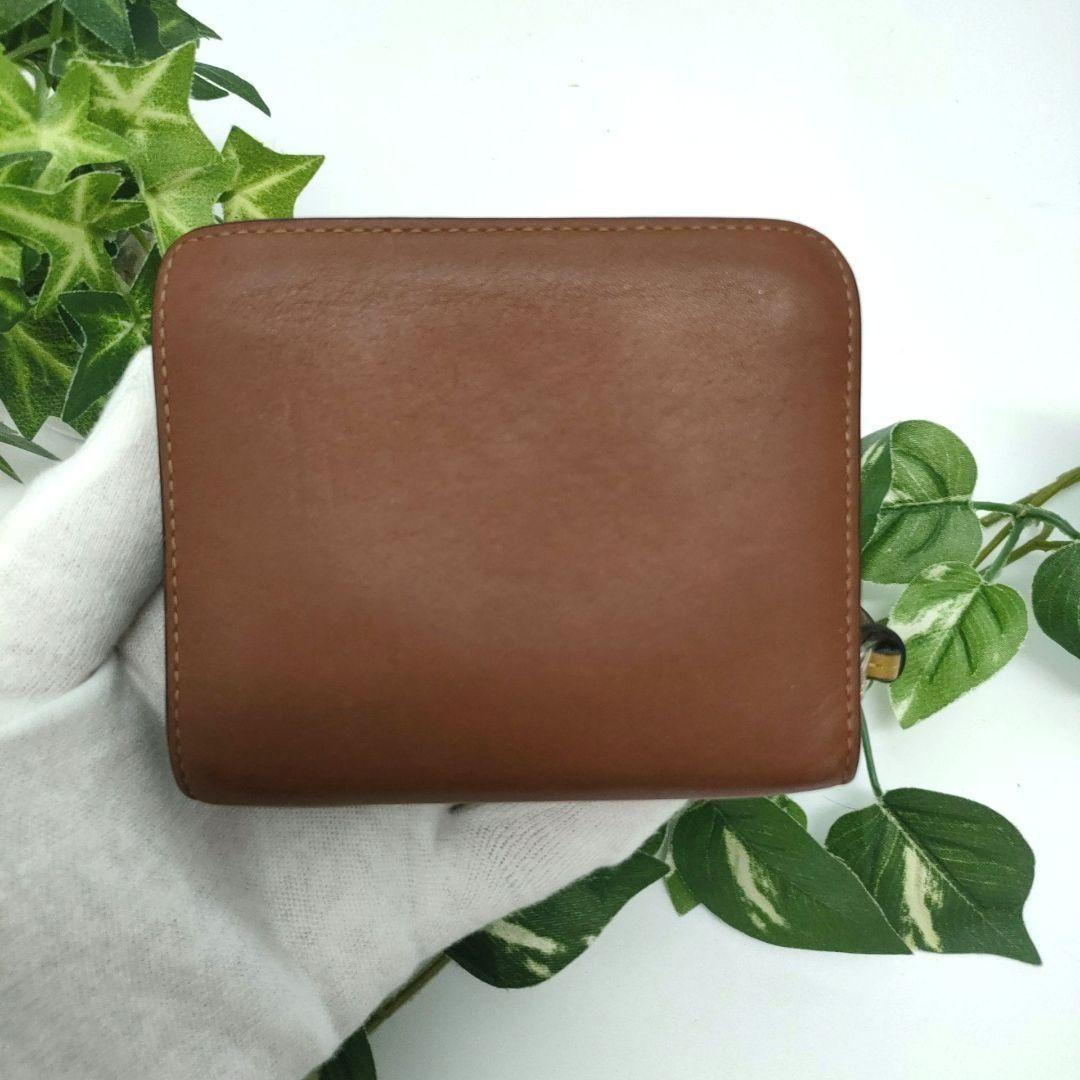 ロエベ 折り財布 アナグラムコンパクトジップウォレット ブラウン