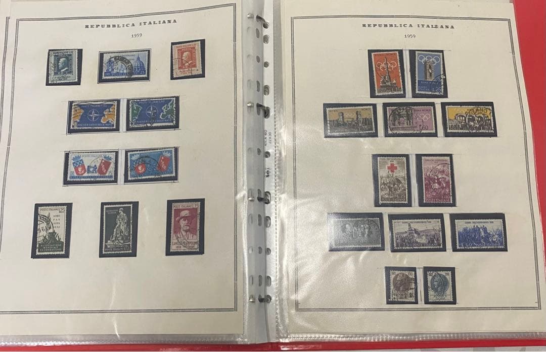 (N35) 切手コレクション イタリアの切手280枚