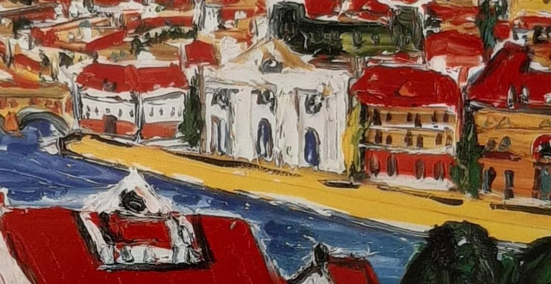 鈴木マサハル、「フィレンツェ」、希少画集の額装画、人気作品