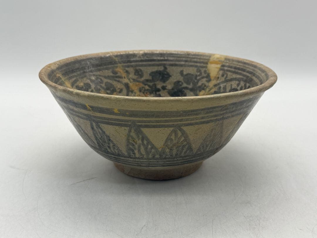 古安南　染付　花卉紋お碗② アンティーク　送料込み251114