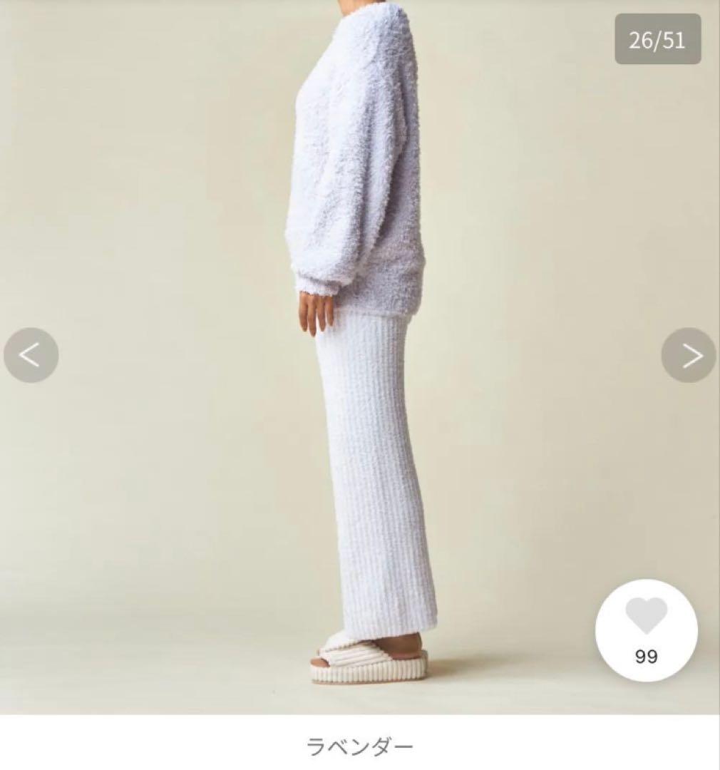 新品タグ付き　ジェラートプルオーバー＆パウダーリブロングパンツセット　ホワイト