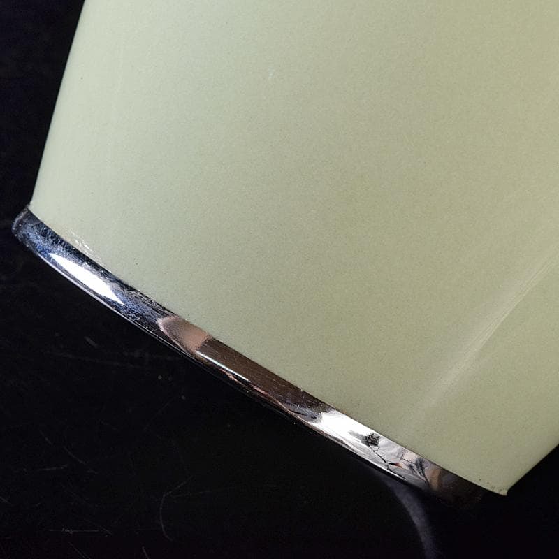 七宝焼　四君子文　花瓶　唐木台・時代箱付　M　R8383B