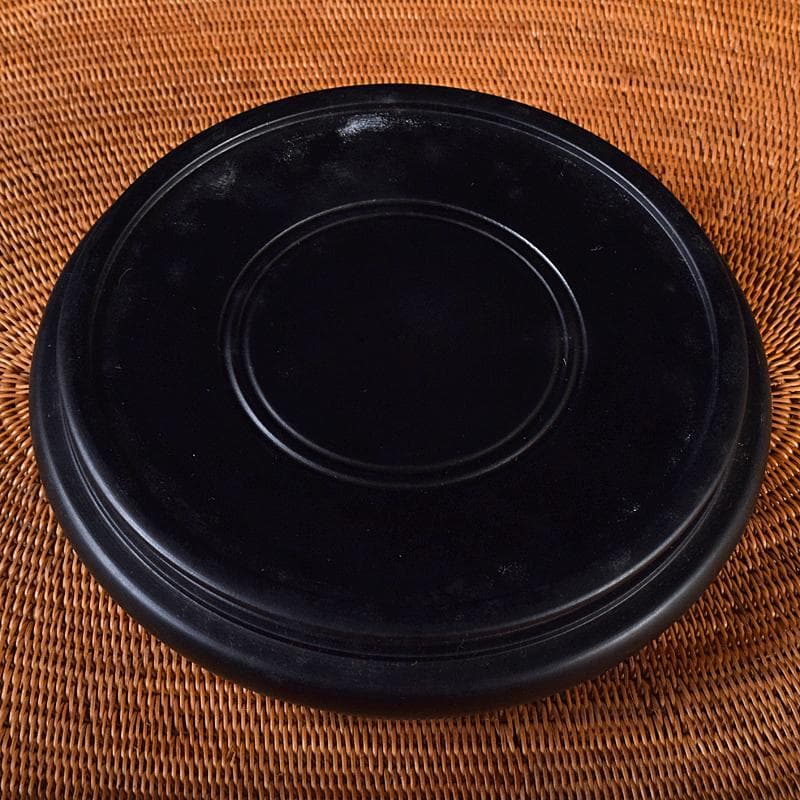 七宝焼　四君子文　花瓶　唐木台・時代箱付　M　R8383B