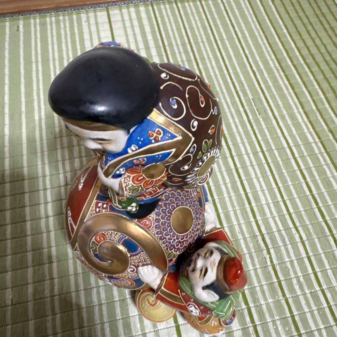 九谷焼 九谷 恵比須 大黒天 焼き物 置物 工芸品 七福神 恵比寿 レトロ