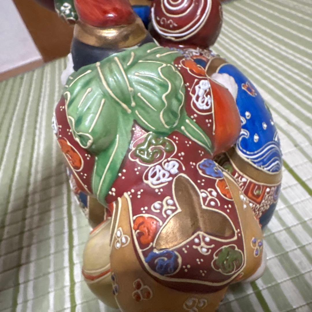 九谷焼 九谷 恵比須 大黒天 焼き物 置物 工芸品 七福神 恵比寿 レトロ