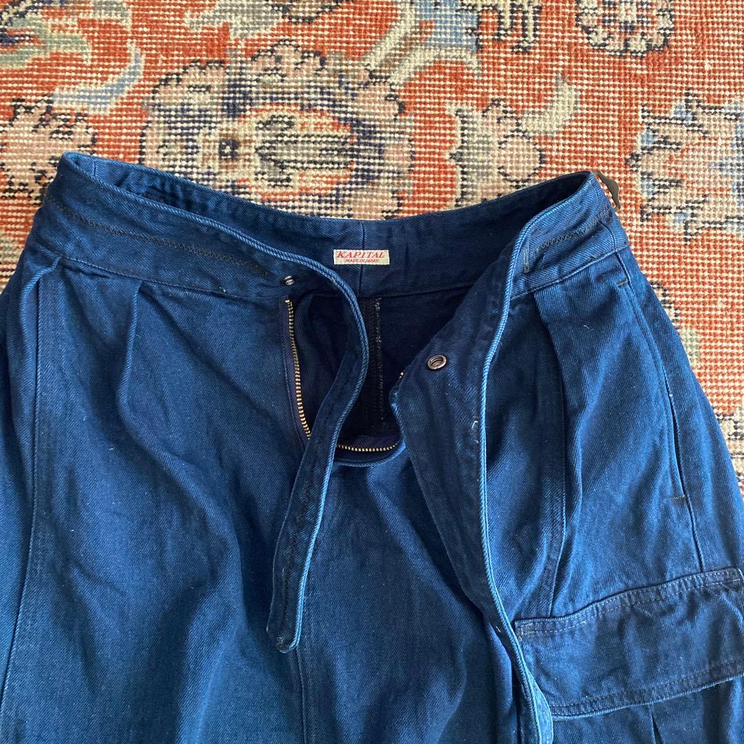 キャピタルKAPTAL デニムスカート インディゴ