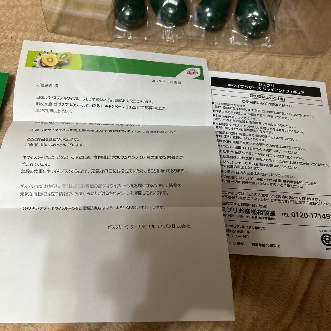 【非売品】ゼスプリA賞　キウイブラザーズ　ジャイアントフィギュア(約20cm)