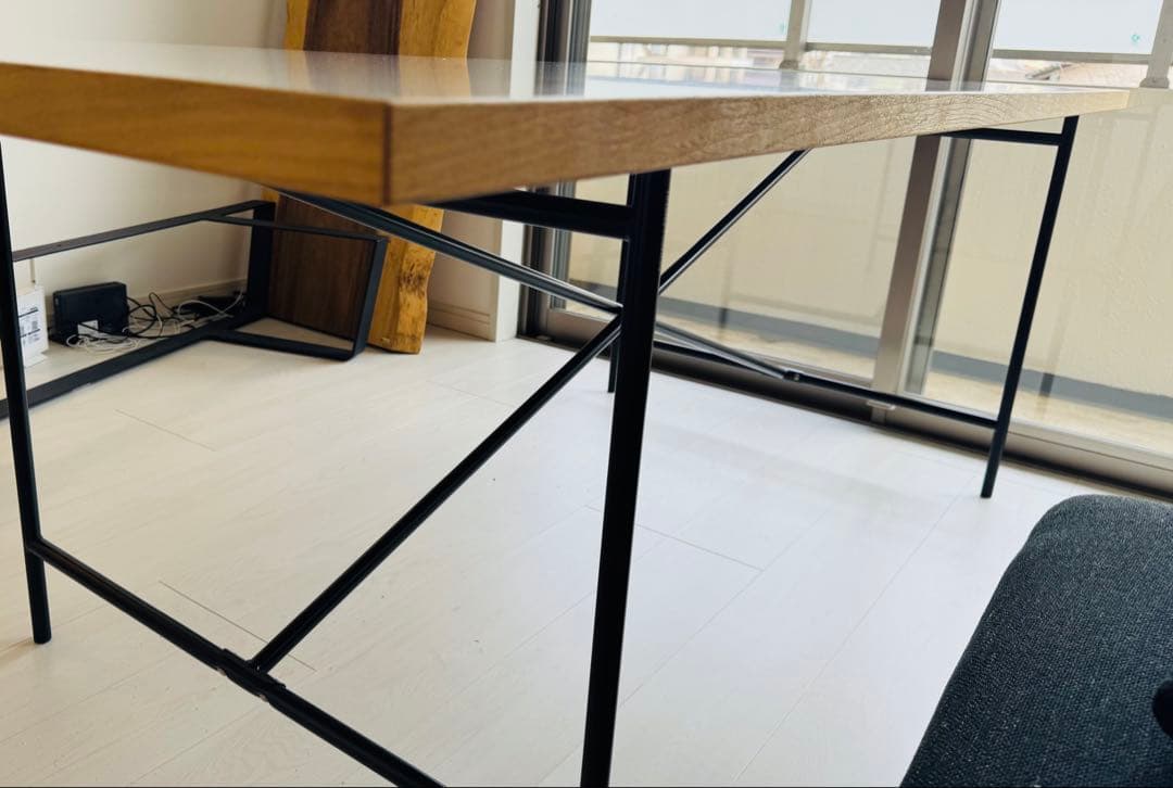 ACTUS ダイニングテーブル ホワイトandグレー