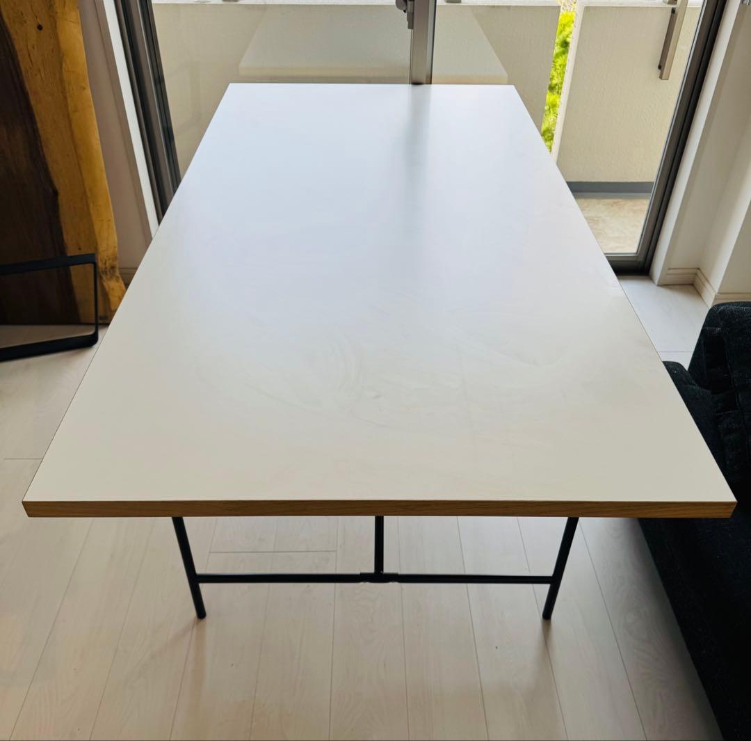 ACTUS ダイニングテーブル ホワイトandグレー