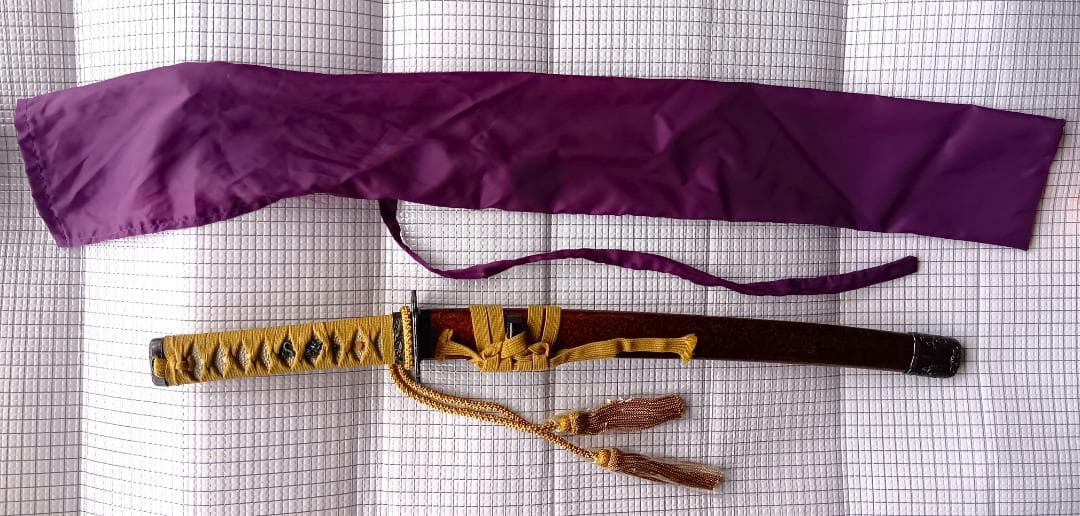 模造刀 木製鞘 紫カバー