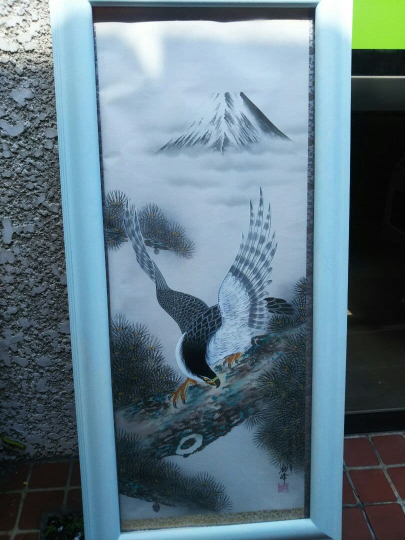 額にかけじくを入れました