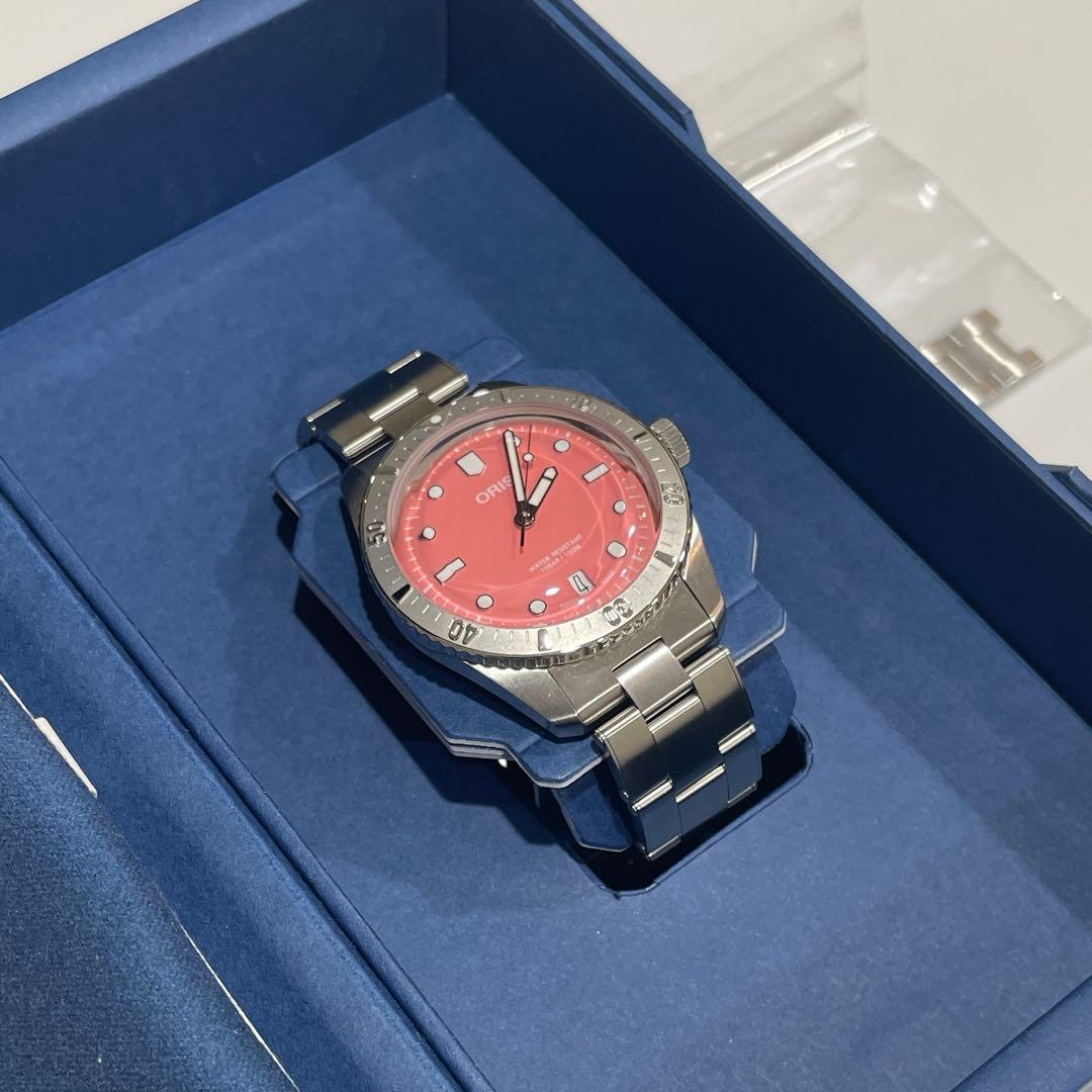 極美品　値下げ不可　オリス　ダイバーズ68 コットンキャンディ　ピンク　自動巻き