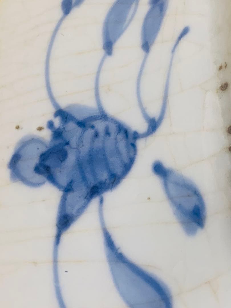 中国明時代晩期四方染付大皿