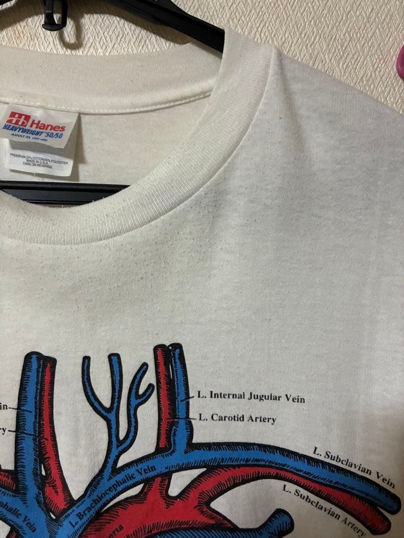 希少】90s アナトミカル 臓器 人体 アートTシャツ シングルステッチ XL