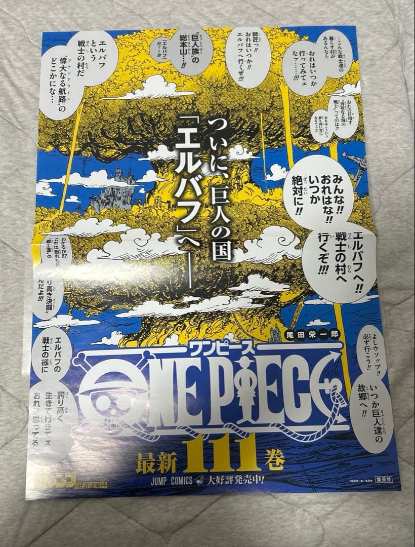 ワンピース onepiece 書店用ポスター 111巻 当選品 - メルカリ