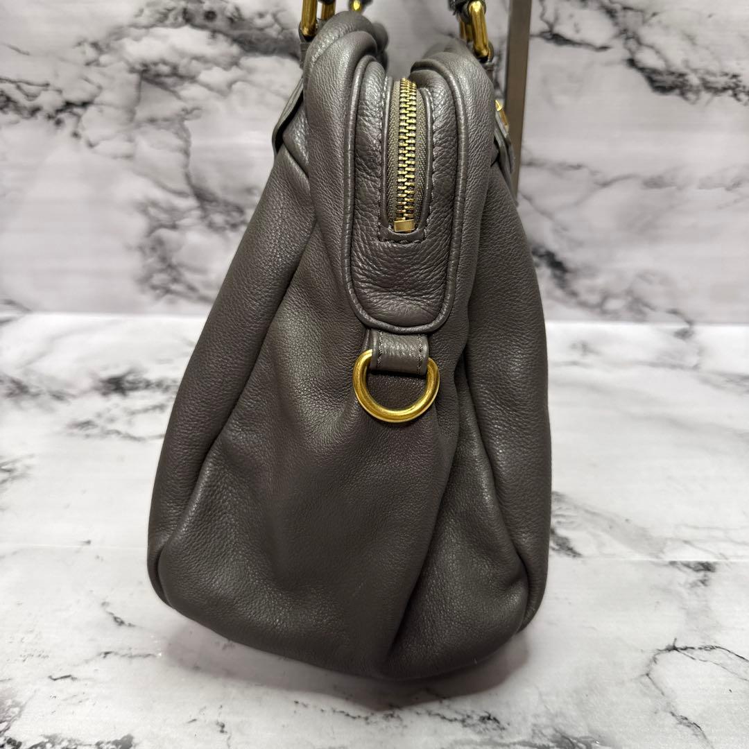 (美品)大人気、マークジェイコブス、2wayバッグ、Y2K、オールレザー、シボ革