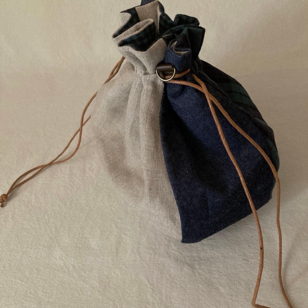 色んなリネンのまるころりん巾着♪